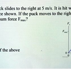 Puck frictionless radius allowed revolve chegg