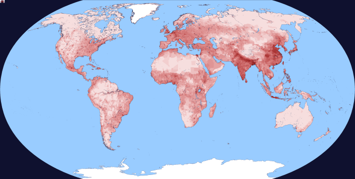 The population density of the squirrels is