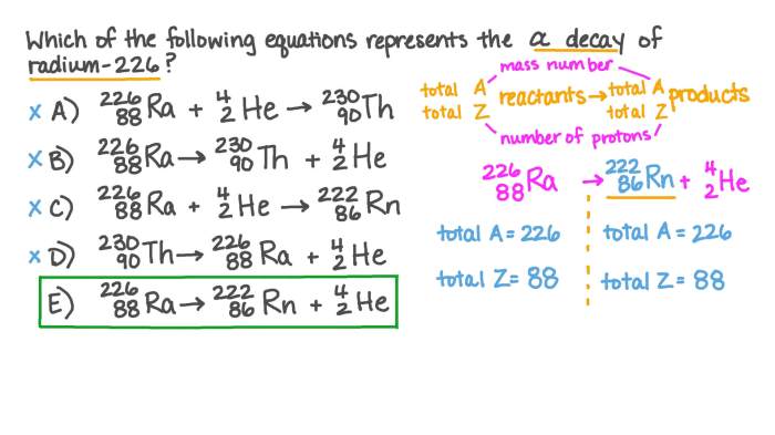 Decay radioactive radium alpha radon honors example rn