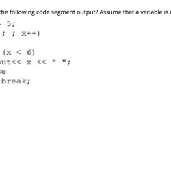 Which of the following code segments produces the output 987654321