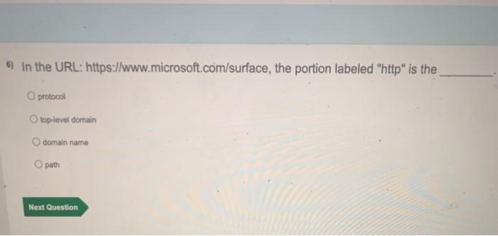 In the url https //www.microsoft.com/surface the portion labeled