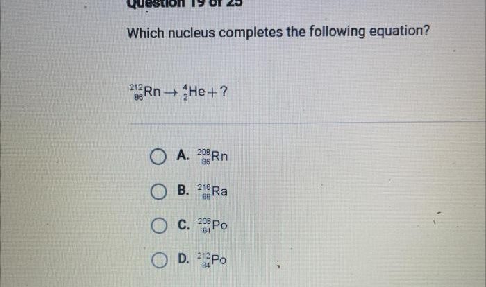 Completes equation nucleus