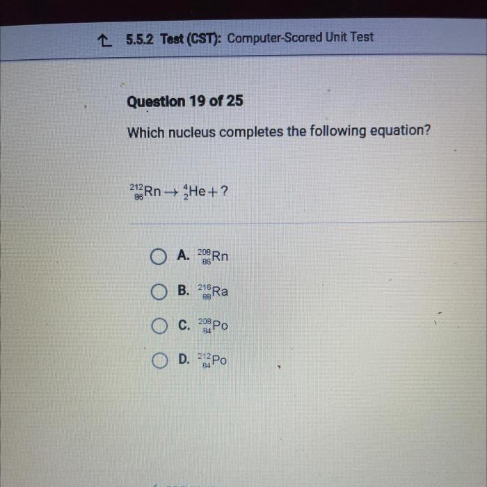 Completes equation nucleus