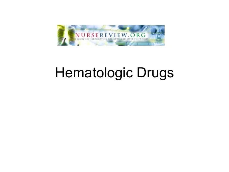 Pharmacology made easy 4.0 the hematologic system